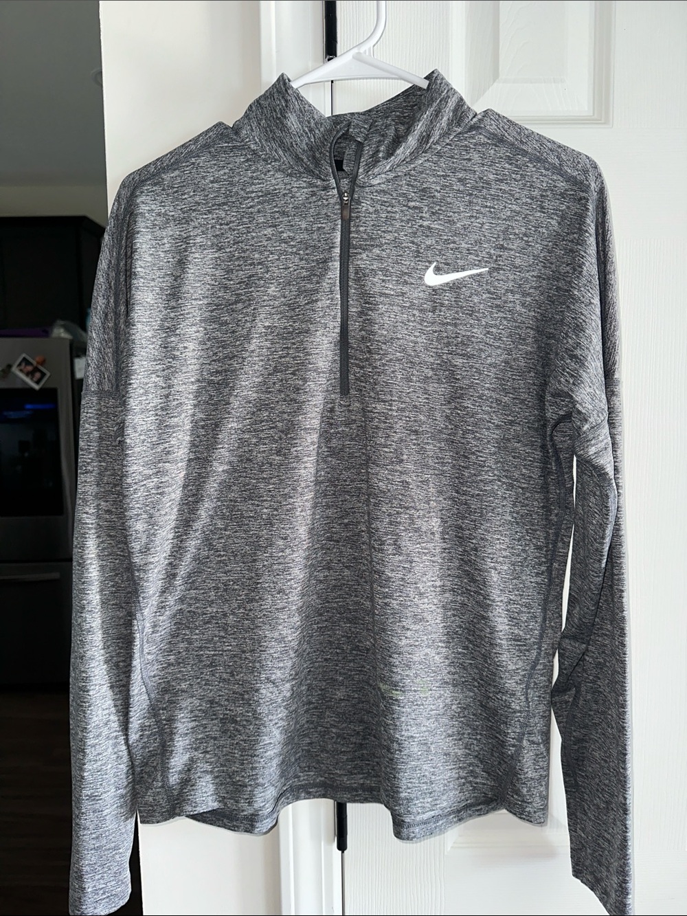 Nike Heather Gray Quarter-Zip Performance Pullover